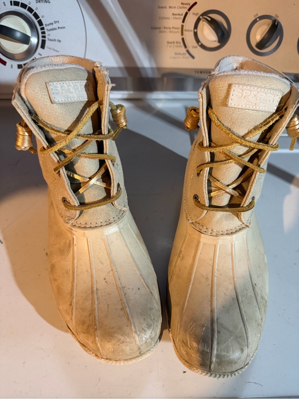 Sperry Kids' Tan Duck Boots - Waterproof Winter Shoe Size 8.5